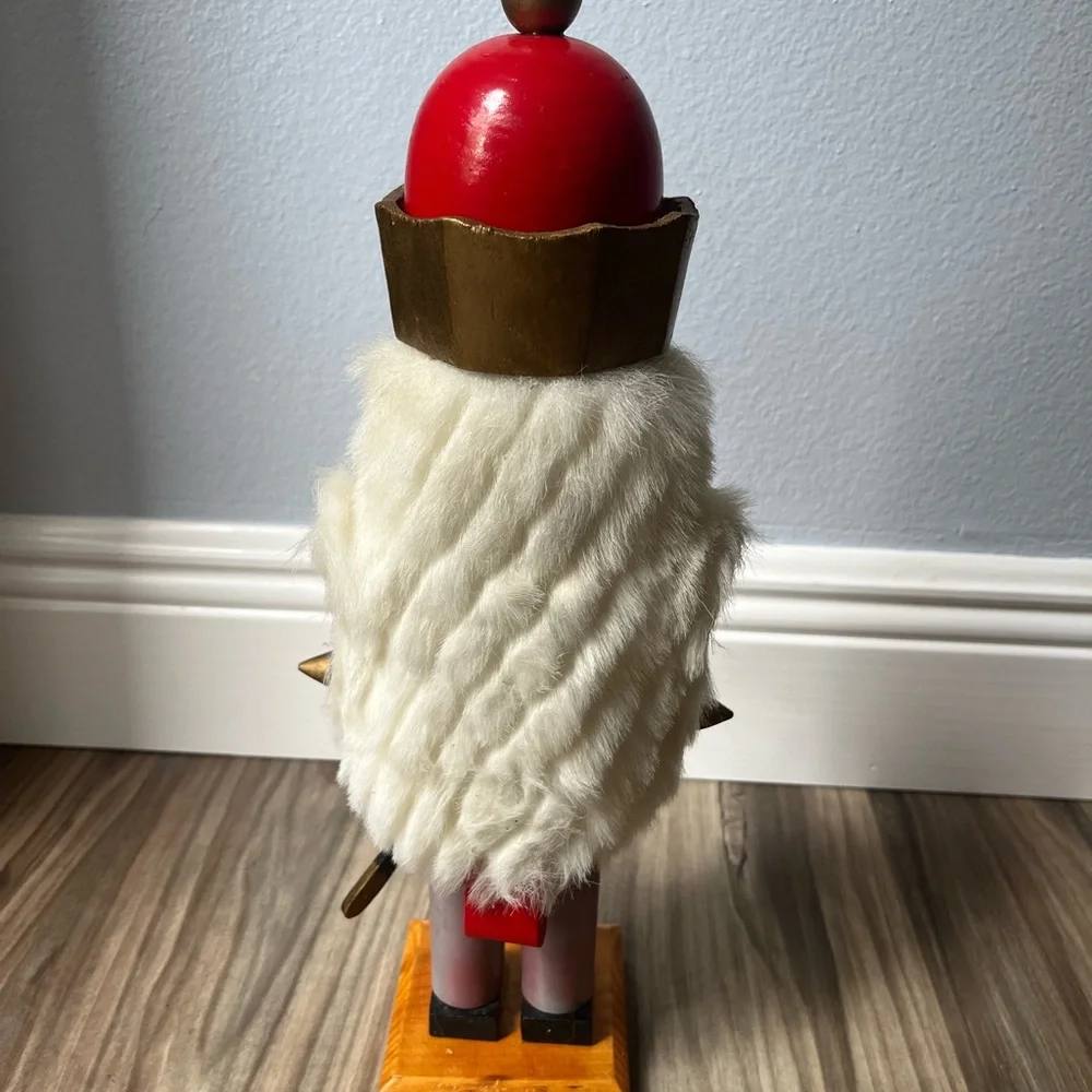 Vintage 15” Holiday Nutcracker With Original Box Red gold black